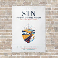 Thumbnail for London Stansted Airport STN vertical canvas print - no frame - white background