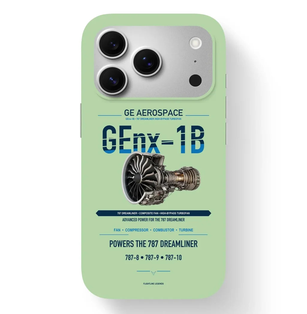 GEnx-1B Case design on light green iphone case