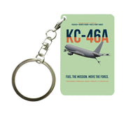 Thumbnail for KC-46A PEGASUS design on light green designed key chain, double-side print