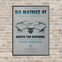 Thumbnail for DJI Matrice 4T vertical canvas print - framed - light gray background
