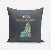 Thumbnail for Ahmed Ben Bella Airport (ORN) design on gray pillow