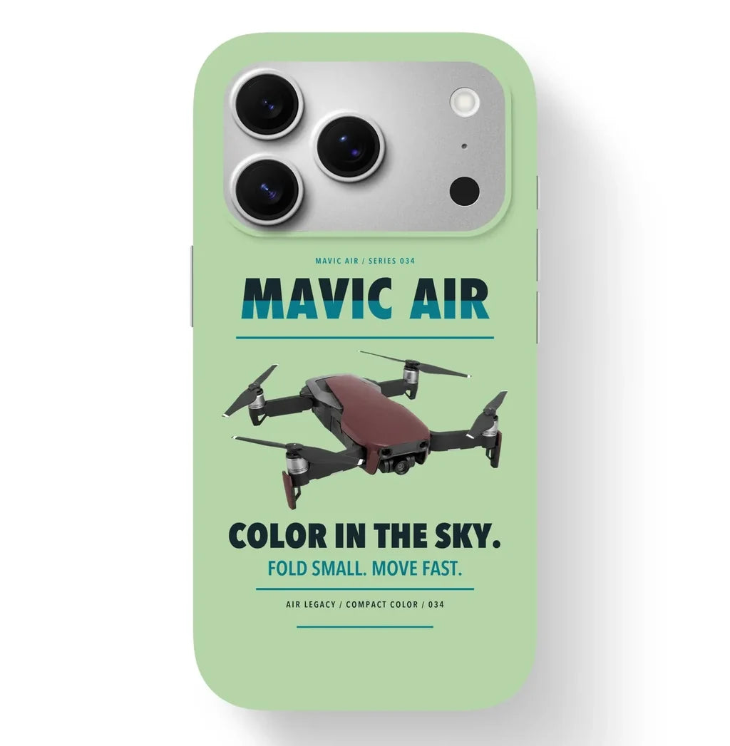 DJI Mavic Air Case design on light green iphone case