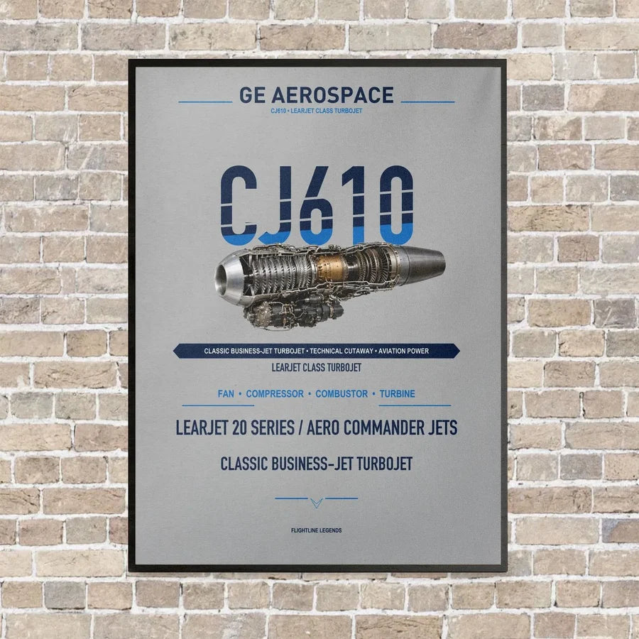 CJ610 vertical canvas print - framed - light gray background