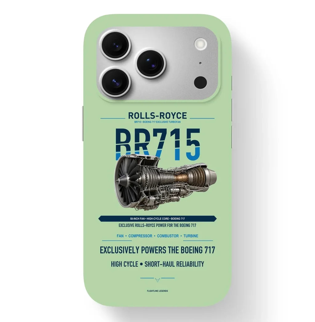 BR715 Case design on light green iphone case