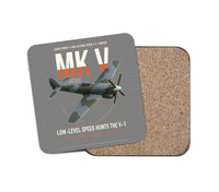 Thumbnail for Hawker Tempest Mk V design on gray 1 piece coaster
