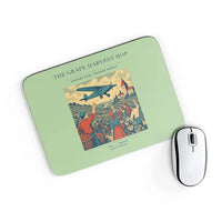 Thumbnail for VINTAGE G4445 - The Grape Harvest Hop - Designed Mouse Pads design on lightgreen rectangle