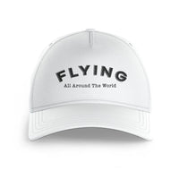 Thumbnail for Flying All Around The World printed hat - white