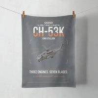 Thumbnail for Sikorsky CH-53K King Stallion design on gray towel