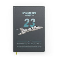 Thumbnail for Bombardier Learjet 23 design on gray notebook