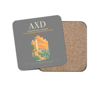 Thumbnail for Dimokritos Airport (AXD) design on gray 1 piece coaster
