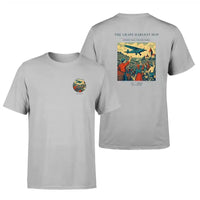 Thumbnail for VINTAGE G4445 - The Grape Harvest Hop - Double-Side T-Shirt design on lightgray double side t shirt