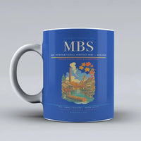 Thumbnail for MBS International Airport (MBS) airport code design on blue ceramic mug
