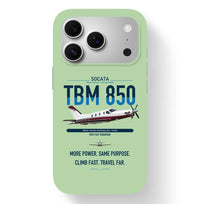 Thumbnail for Socata TBM 850 design on light green magsafe iphone case, for iPhone 17 Pro