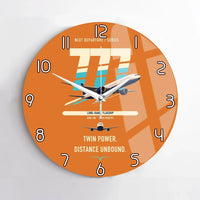Thumbnail for Boeing 777-300ER design on orange no frame wall clock