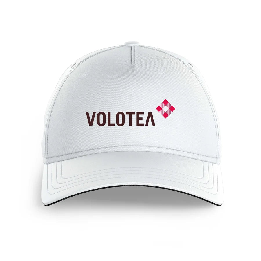 Volotea Airlines logo printed on white cap