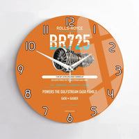 Thumbnail for BR725 design on orange no frame wall clock