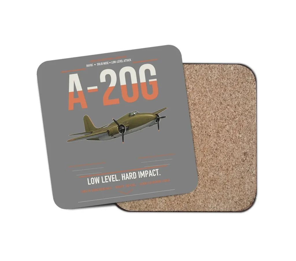 A-20G Havoc design on gray 1 piece coaster