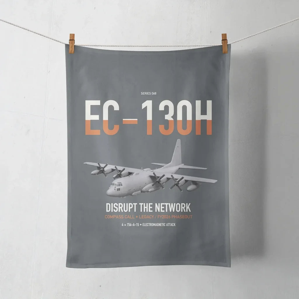 EC-130H Compass Call design on gray towel