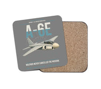 Thumbnail for A-6E Intruder design on gray 1 piece coaster