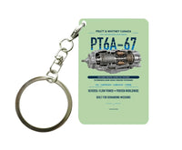 Thumbnail for PT6A-67 Key Chain design on light green key chain