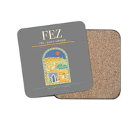 Thumbnail for Fes (FEZ) design on gray 1 piece coaster