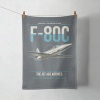 Thumbnail for F-80C Shooting Star design on gray towel