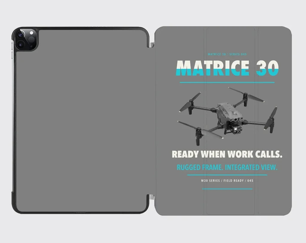 DJI Matrice 30 design on gray ipad tablet case