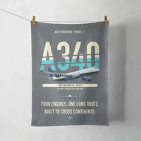 Thumbnail for Airbus A340-200 design on gray towel