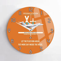 Thumbnail for Cessna Citation X+ design on orange no frame wall clock