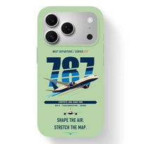 Thumbnail for Boeing 787-9 Dreamliner design on light green magsafe iphone case