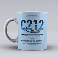 Thumbnail for C-212-200 Aviocar Mug design on light blue casa