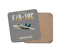 Thumbnail for F-A-18C Hornet design on gray 1 piece coaster