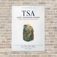 Thumbnail for Taipei Songshan Airport TSA vertical canvas print - no frame - white background