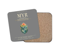 Thumbnail for Myrtle Beach International Airport (MYR) design on gray 1 piece coaster
