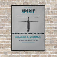 Thumbnail for Ascent AeroSystems Spirit vertical canvas print - framed - light gray background