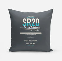 Thumbnail for Cirrus SR20 design on gray pillow