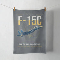 Thumbnail for F-15C Eagle design on gray towel