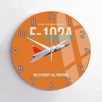 Thumbnail for F-102A Delta Dagger design on orange no frame wall clock