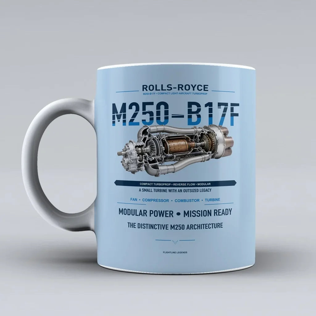 Mug design on light blue m250 b17f