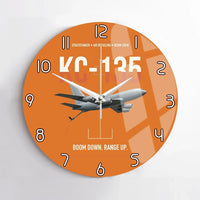 Thumbnail for KC-135 STRATOTANKER design on orange no frame wall clock