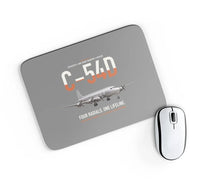 Thumbnail for C-54D Skymaster design on gray rectangle mouse pad