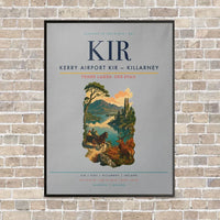 Thumbnail for Kerry Airport KIR — Killarney vertical canvas print - framed - light gray background