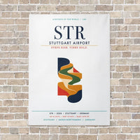 Thumbnail for Stuttgart Airport STR vertical canvas print - no frame - white background