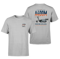 Thumbnail for Airbus A400M Atlas design on light gray t-shirt, double-side print