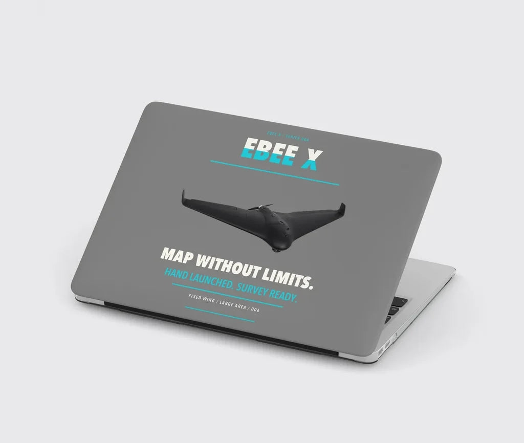 AgEagle eBee X design on gray MacBook case