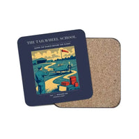 Thumbnail for The Tailwheel School - Designed Coasters design on navy blue 1-piece