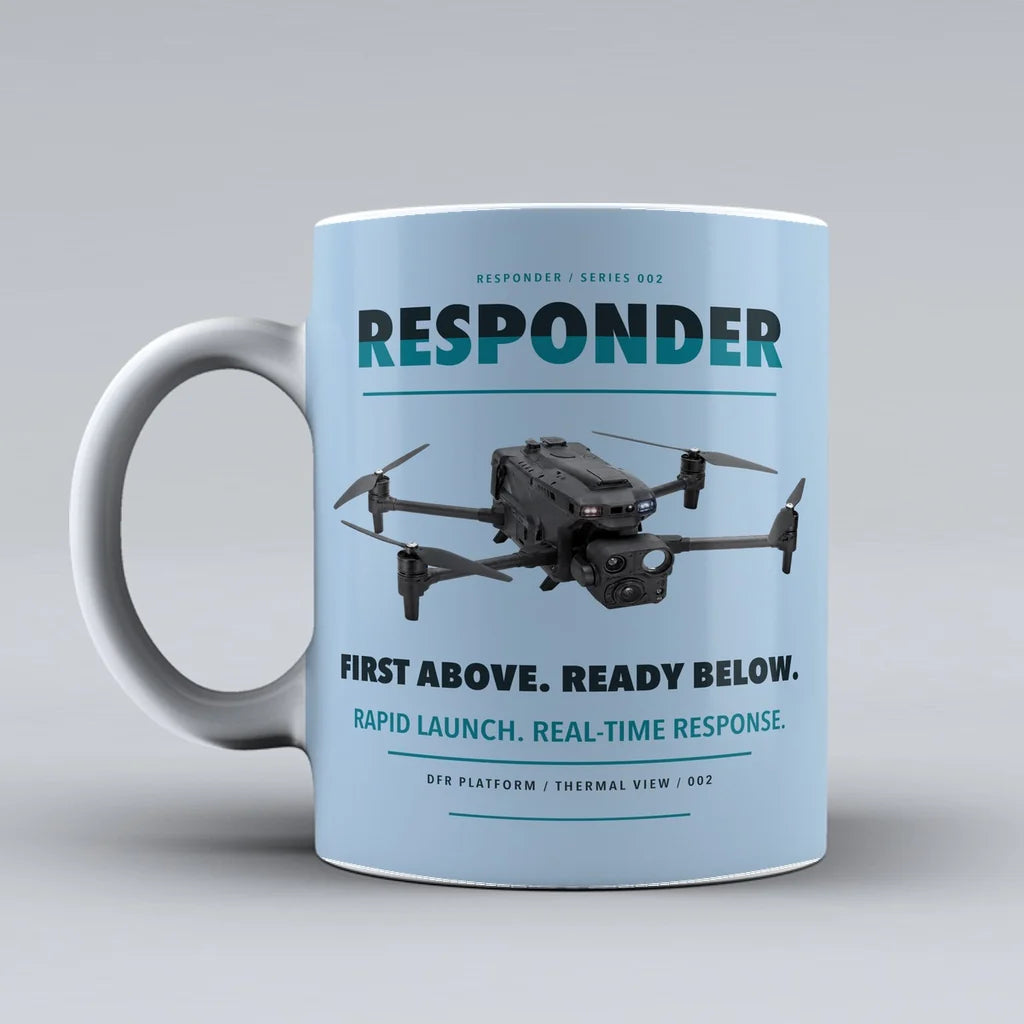 Responder Mug design on light blue brinc