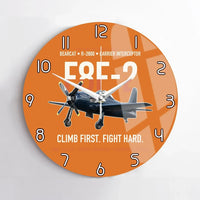 Thumbnail for F8F-2 Bearcat Climb First Fight Hard design on orange no frame wall clock