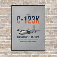 Thumbnail for C-123K Provider vertical canvas print - framed - light gray background