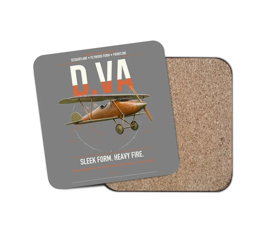 Albatros D.Va design on gray 1 piece coaster